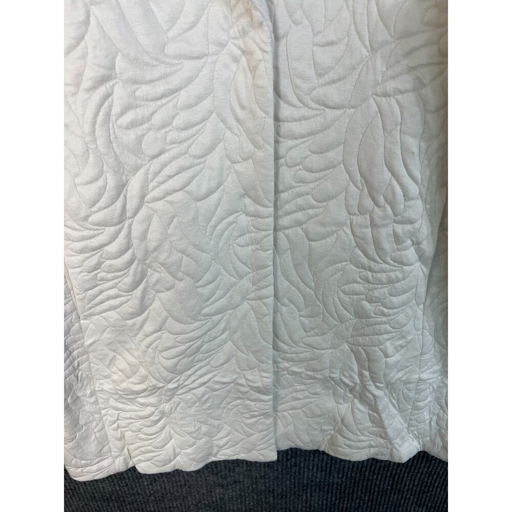 Susan Graver Jacket Womens LP Large Petite Ivory Quilted Lined Classic Minimal - Picture 4 of 13